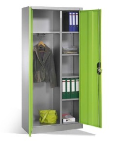 Szafa na dokumenty biurowa, metalowa z częścią na garderobą CP 9260-30