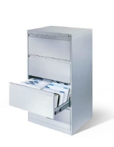 Szafa kartotekowa 4 szufladowa na teczki wiszące B 5 metalowa C+P 12434-321